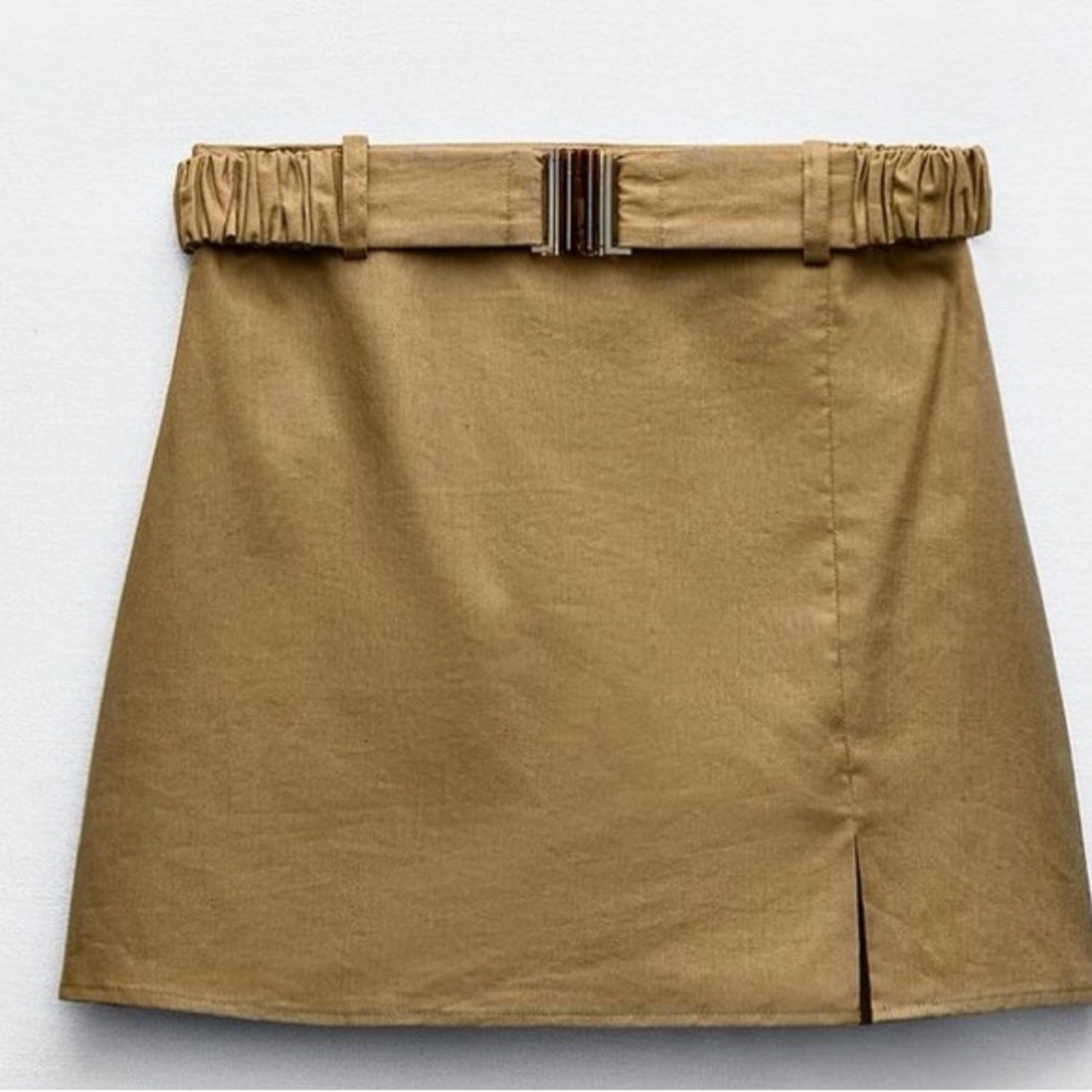 Zara Tan Skort with Belt